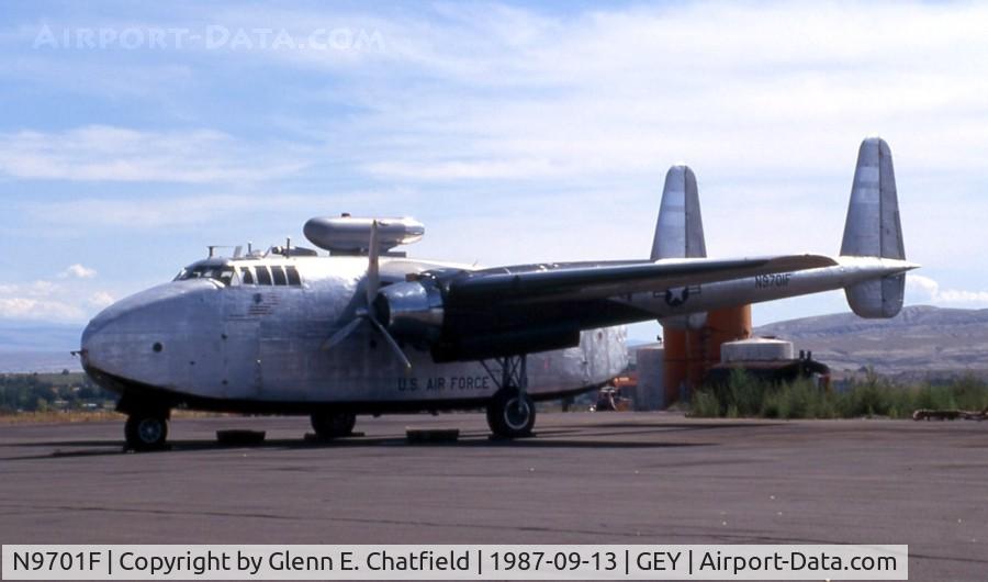 N9701F, 1945 Fairchild C-82A Packet C/N 10184 (45-57814), On the ramp in mid-afternoon, C-82A 45-57814