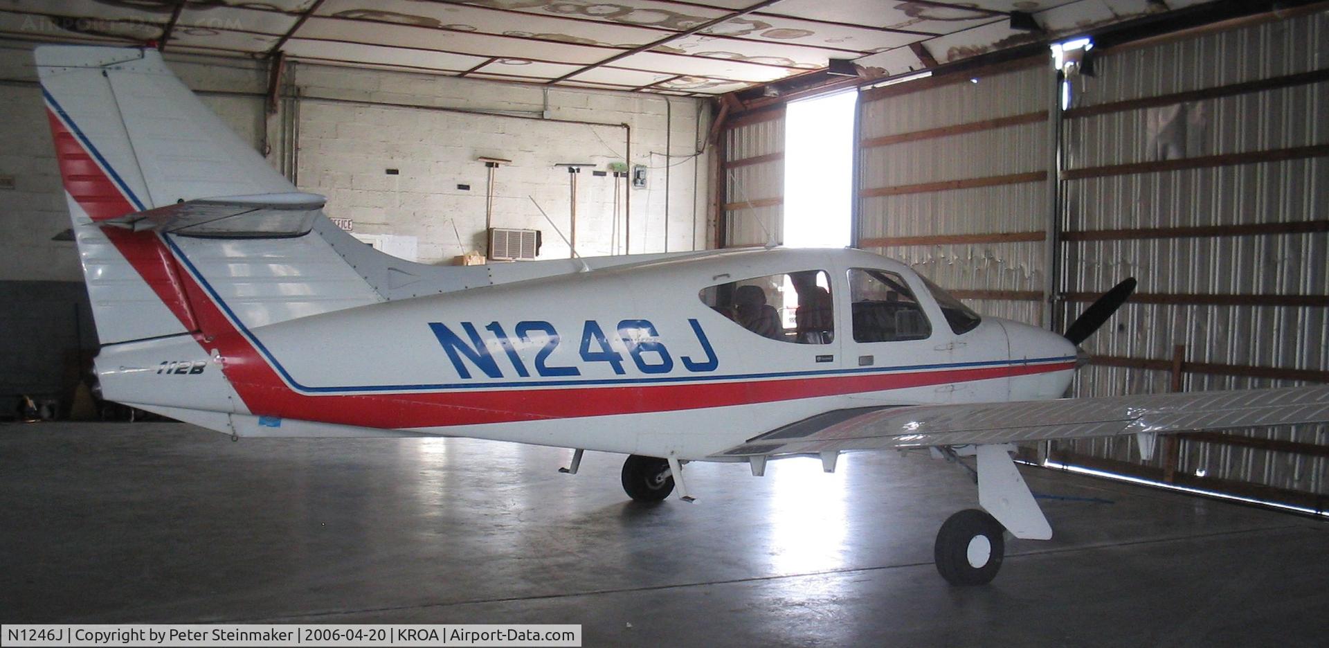 N1246J, 1976 Rockwell International 112B Commander C/N 505, In the service hanger for some maintenance