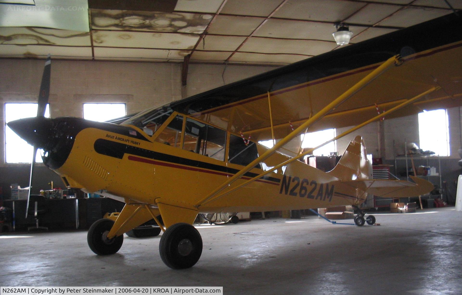 N262AM, 2004 Aviat A-1B Husky C/N 2262, The newest addition to hanger 3 at Roanoke