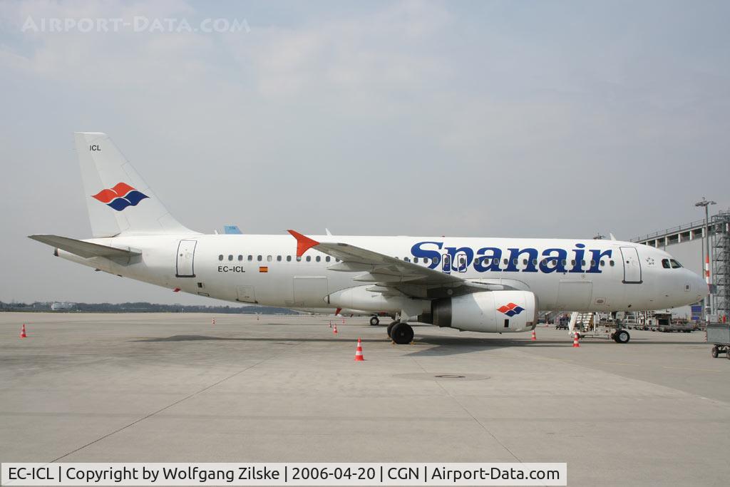 EC-ICL, 2001 Airbus A320-232 C/N 1682, Soccer charter from Sevilla, Spain