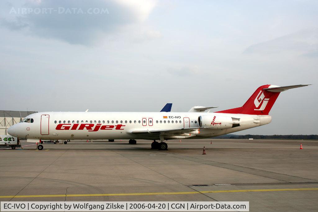 EC-IVO, 1993 Fokker 100 (F-28-0100) C/N 11452, Soccer charter from Sevilla, Spain