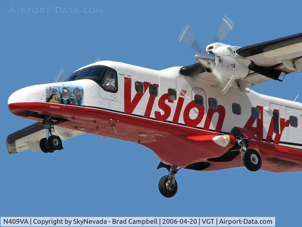 N409VA, 1986 Dornier 228-201 C/N 8097, Vision Air - 'Stratosphere' / Dornier DO-228-202 / Approaching RWY 12R