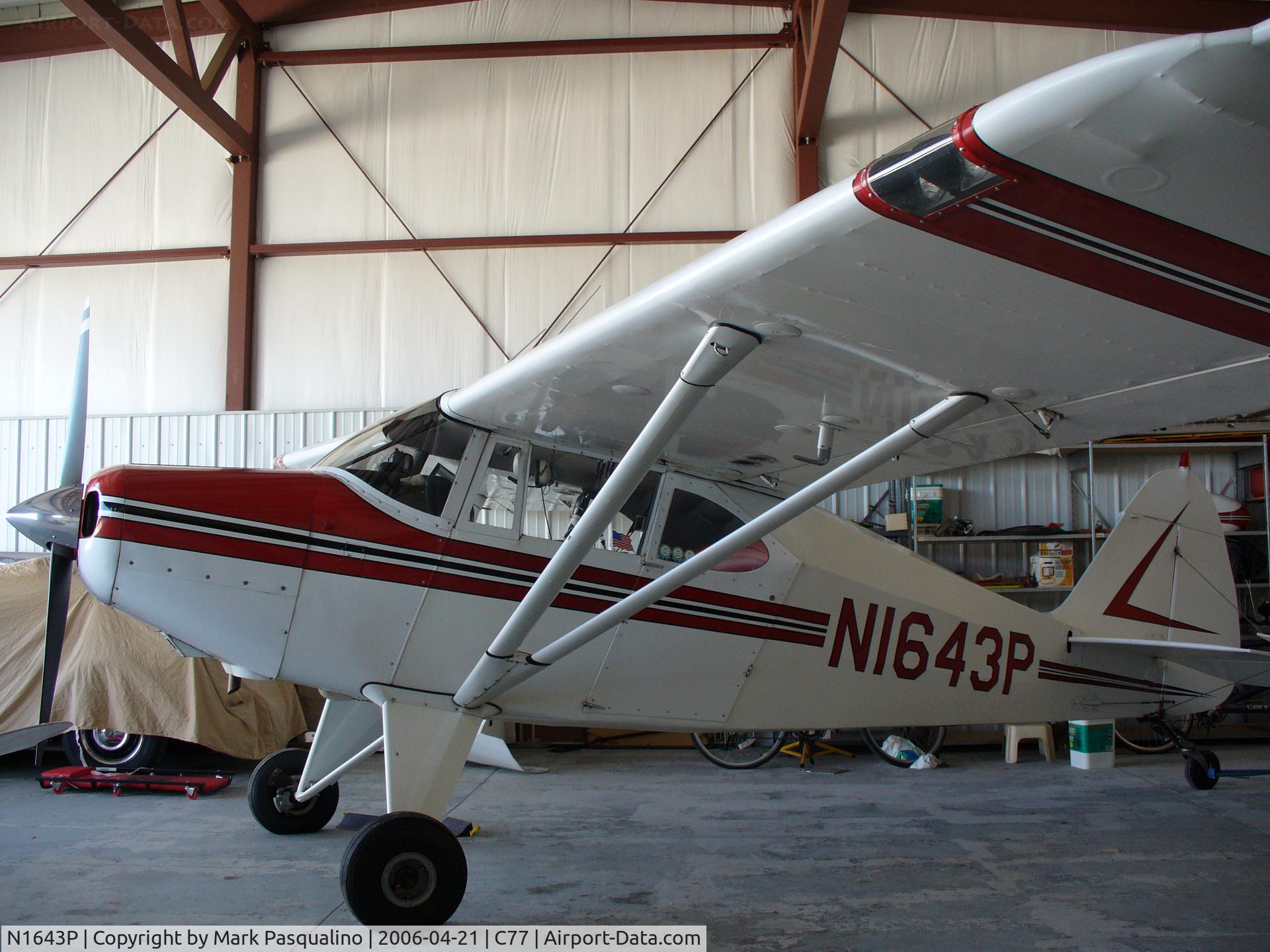 N1643P, 1954 Piper PA-22-150 C/N 22-2459, PA-22-150