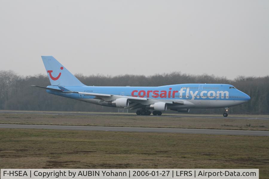 F-HSEA, 1992 Boeing 747-422 C/N 26877, Arrived to Nantes LFRS from Pointe à Pitre