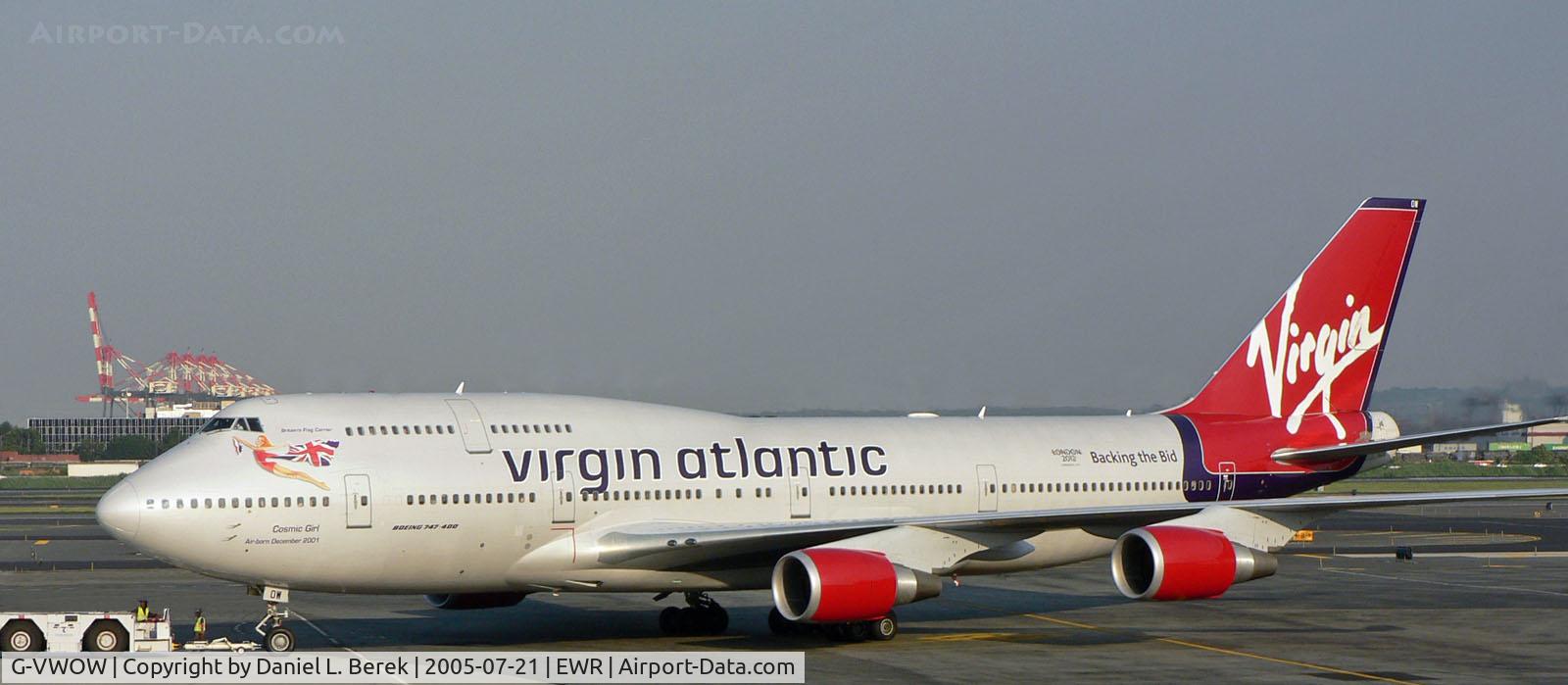 G-VWOW, 2001 Boeing 747-41R C/N 32745, Named Cosmic Girl, this beauty is on lease to Vigin Atlantic