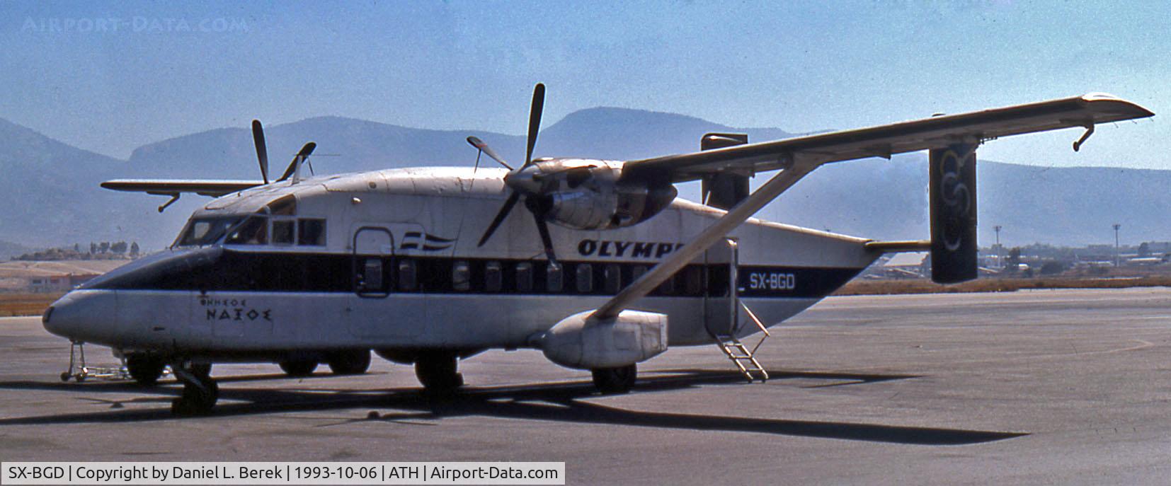 SX-BGD, 1981 Short 330-200 C/N SH.3066, Olympic Airways Shorts SH330 Naxos sits at Athens.