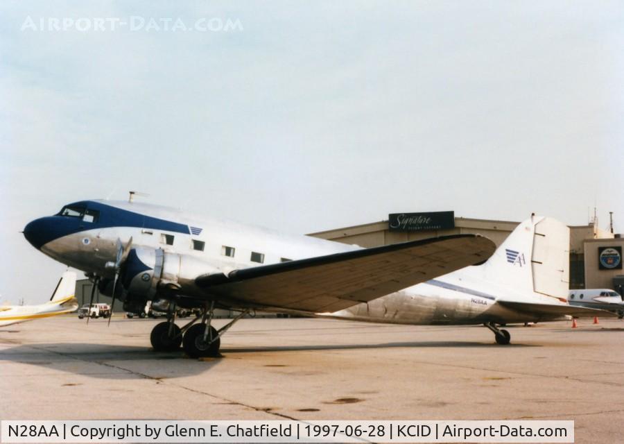 N28AA, 1940 Douglas DC-3A C/N 2239, On the ramp for an open house display