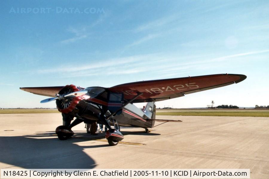 N18425, 1937 Stinson SR-9F Reliant C/N 5715, SR.9F on a cold and sunny day