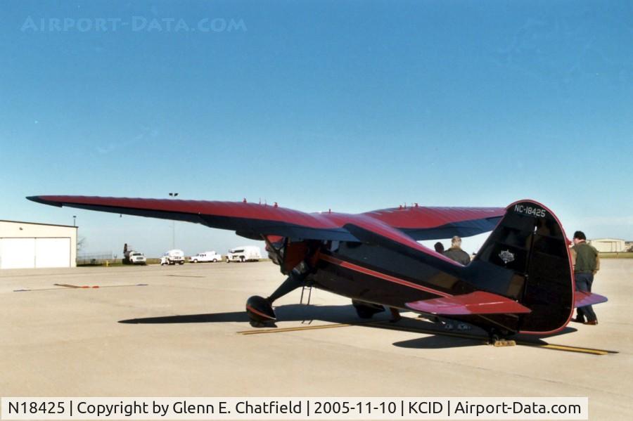 N18425, 1937 Stinson SR-9F Reliant C/N 5715, SR.9F on a cold and sunny day
