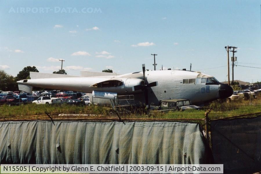 N15505, 1968 Fairchild C-119F-FA Flying Boxcar C/N 10676, C-119F 51-2695, Ft. Campell, KY.  Flying days over