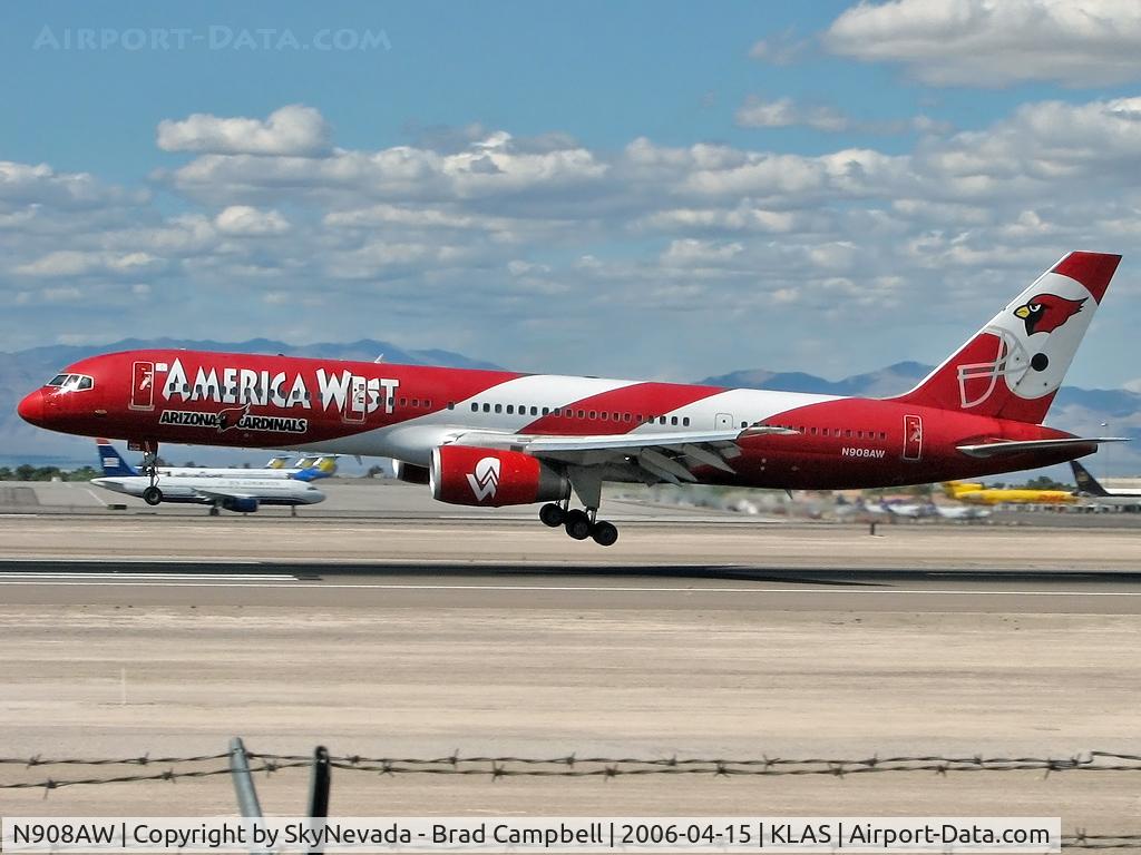 N908AW, 1989 Boeing 757-2G7 C/N 24233, America West Airlines - 'Arizona Cardinals' / 1989 Boeing 757-2G7