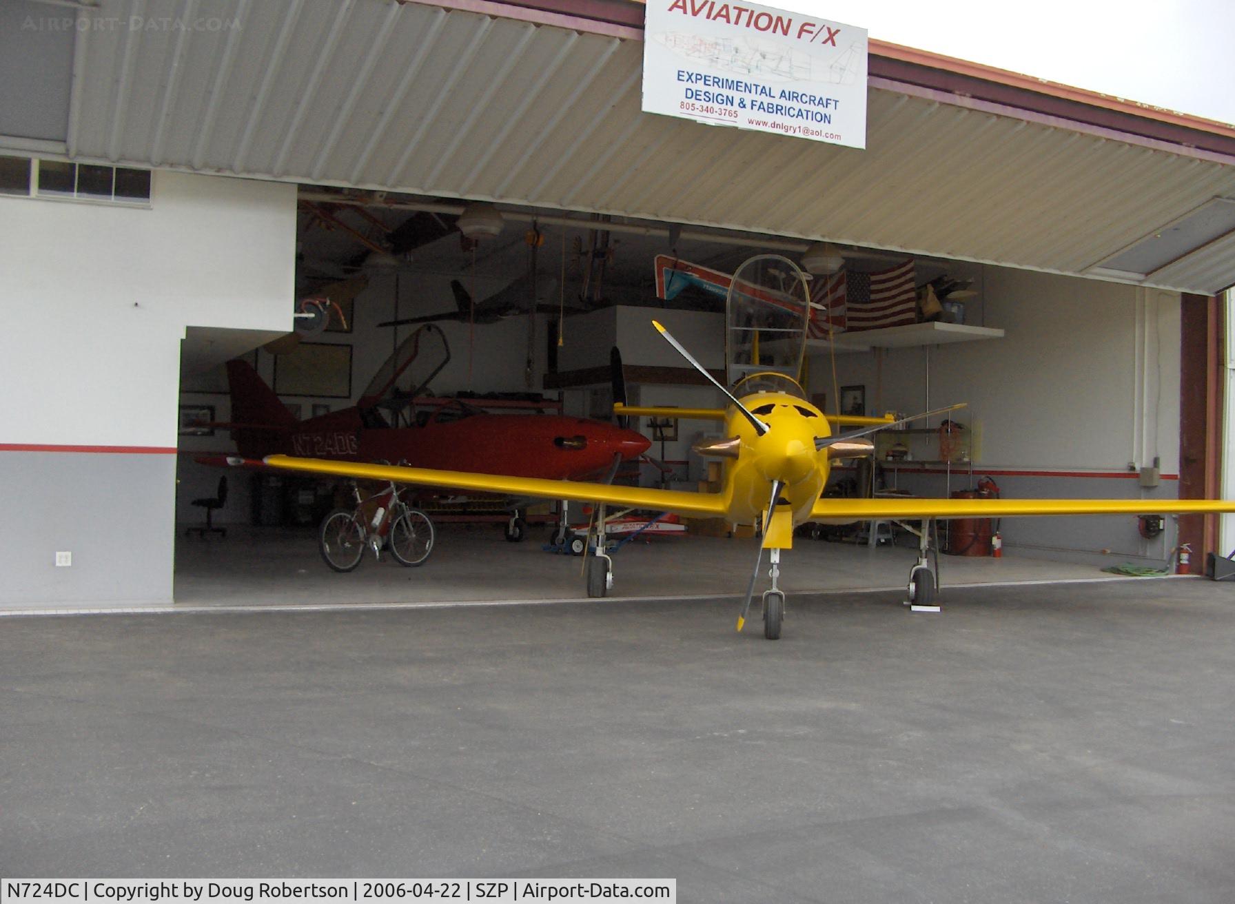 N724DC, 2005 Legend Aircraft Legend C/N 02, 2005 Gray/Sherick GRAY-SPECIAL TURBINE LEGEND, Walter M-601D 724 shp Turboprop, Vne 400 mph, N724DG behind in hangar