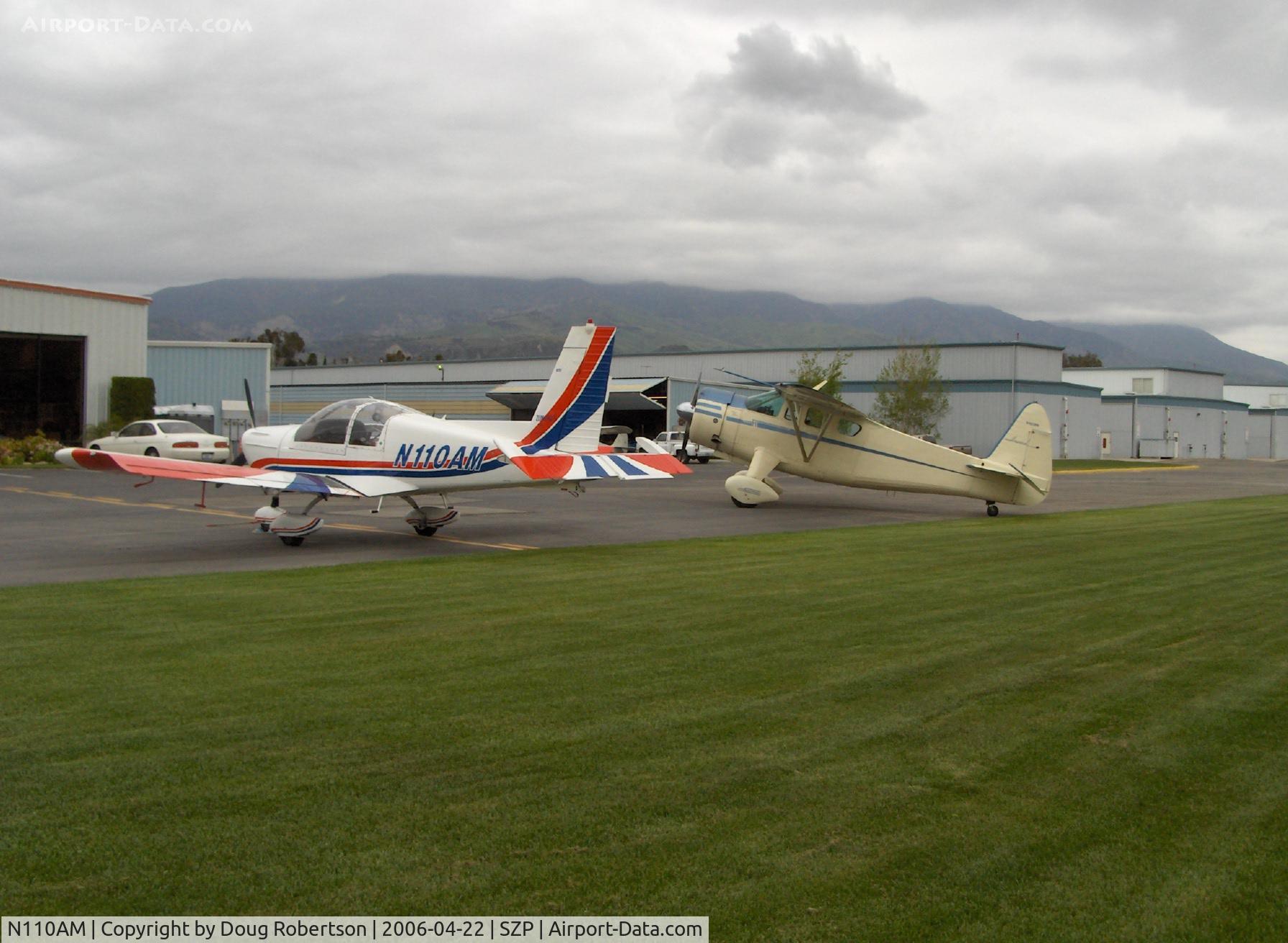 N110AM, 1996 Zlin Z-242L C/N 0727, 1996 Moravan Zlin Z242L fully aerobatic, Lycoming AEIO-360-B 200 Hp, N4638N 1944 Howard DGA-15P behind