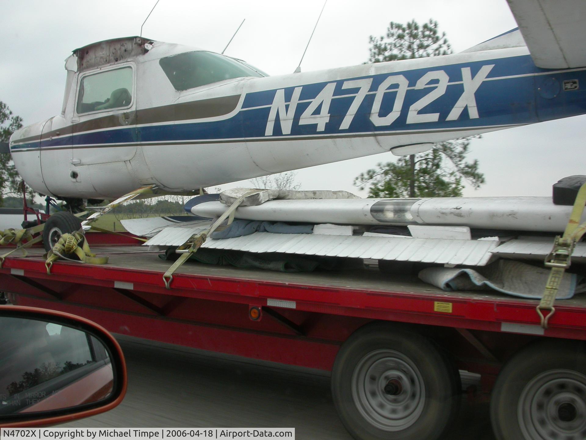 N4702X, 1966 Cessna 150G C/N 15064752, on Trailer