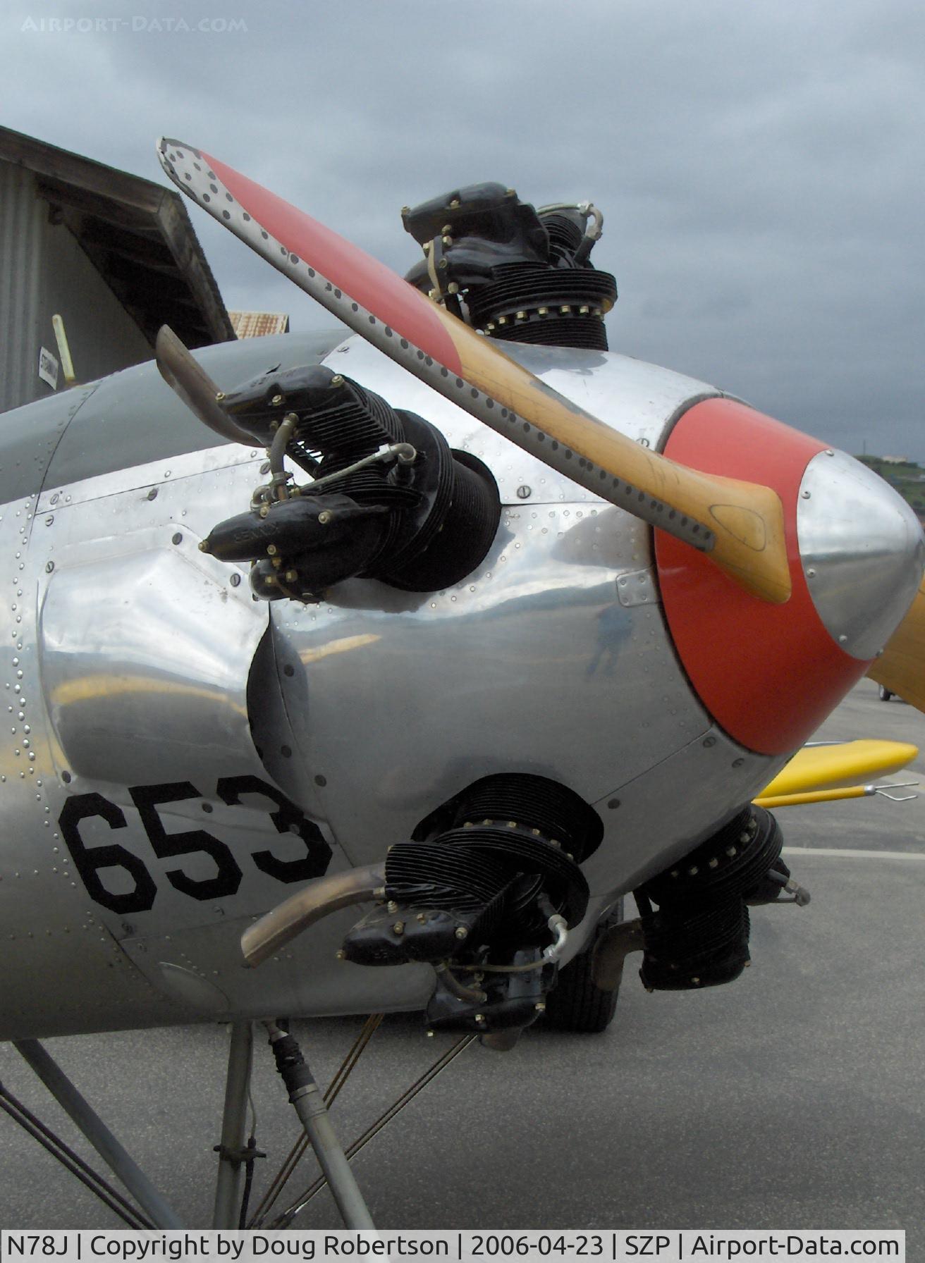 N78J, 1942 Ryan Aeronautical ST3KR C/N 1682, 1943 Ryan ST-3KR PT-22, Kinner R5 160 Hp radial
