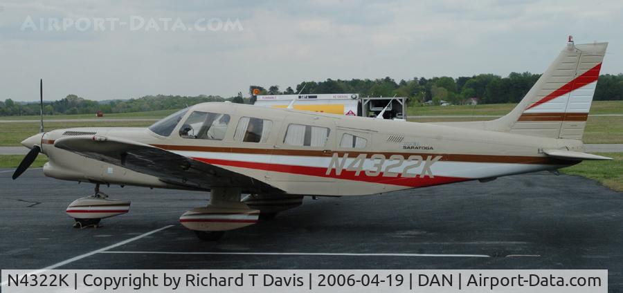 N4322K, Piper PA-32-301T Saratoga C/N 32-8324013, Piper Saratoga PA-32-301T at Danville Va.