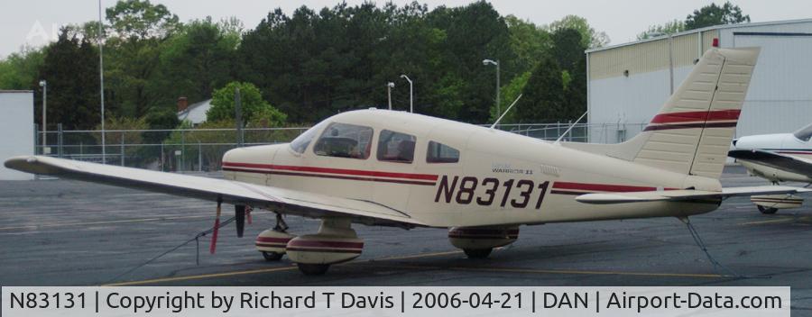 N83131, 1982 Piper PA-28-161 C/N 28-8316023, 1982 Piper PA-28-161 in Danville Va.