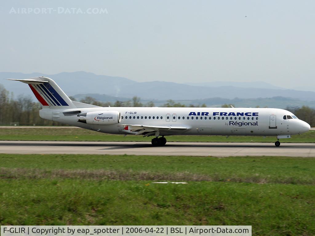 F-GLIR, 1994 Fokker 100 (F-28-0100) C/N 11509, Departing on runway 16 to CDG