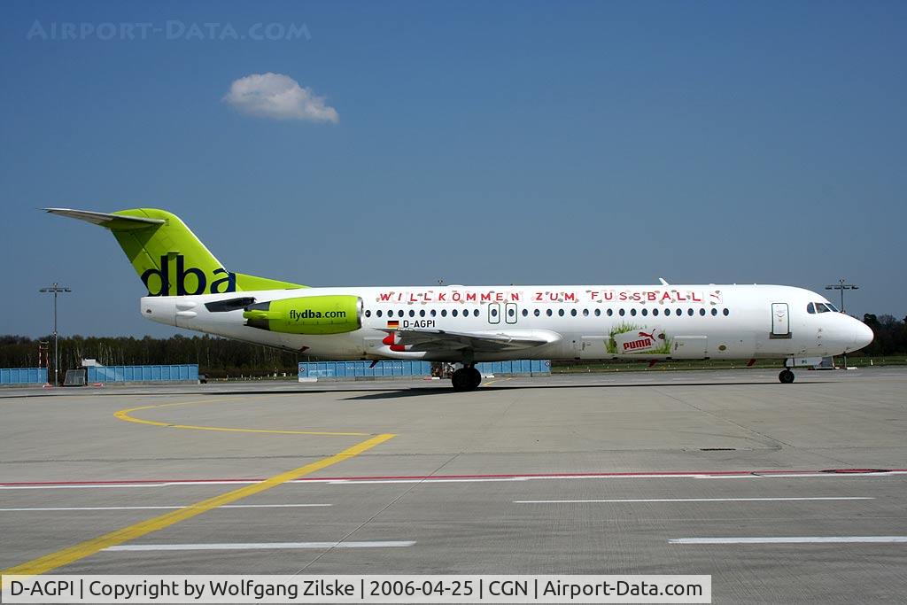D-AGPI, 1990 Fokker 100 (F-28-0100) C/N 11310, WM 2006 t/s