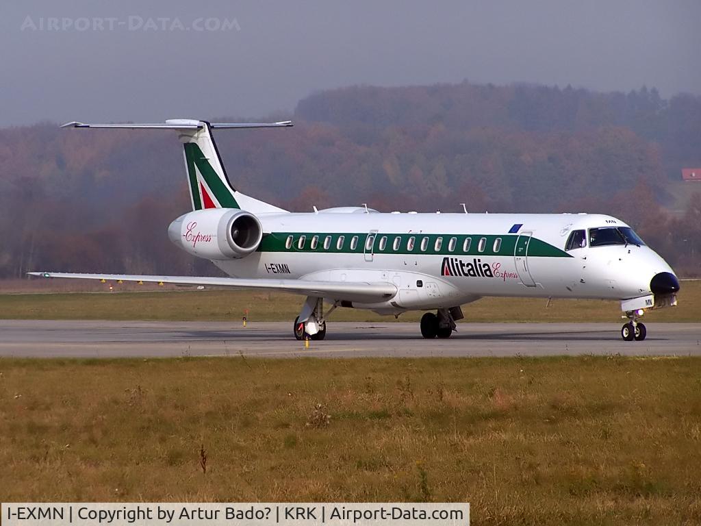 I-EXMN, 2003 Embraer ERJ-145LR (EMB-145LR) C/N 145750, Alitalia - taxing via F to the apron