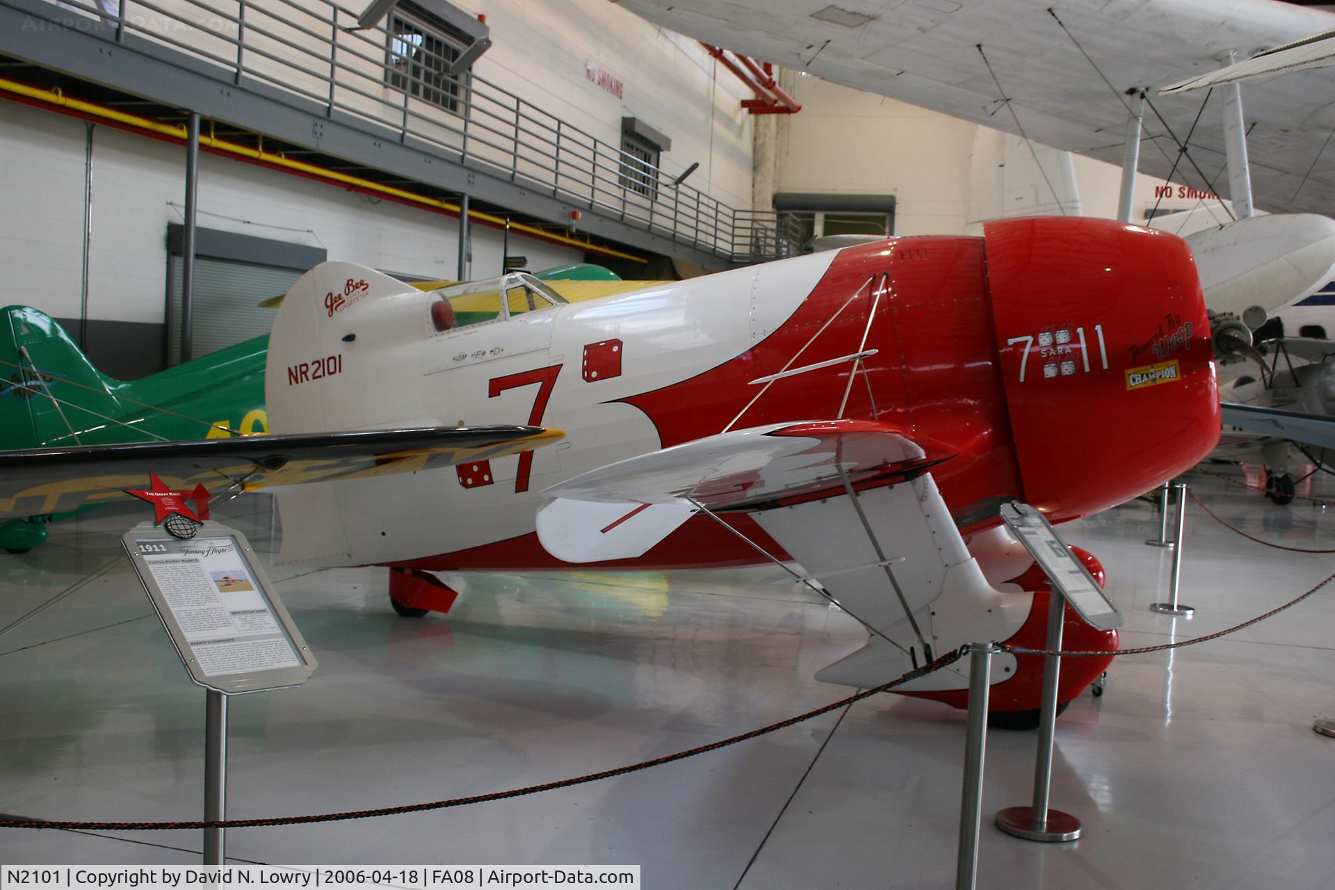 N2101, 1933 Granville Brothers Gee Bee Sportster E C/N R-2, N2101 on display at FA08.