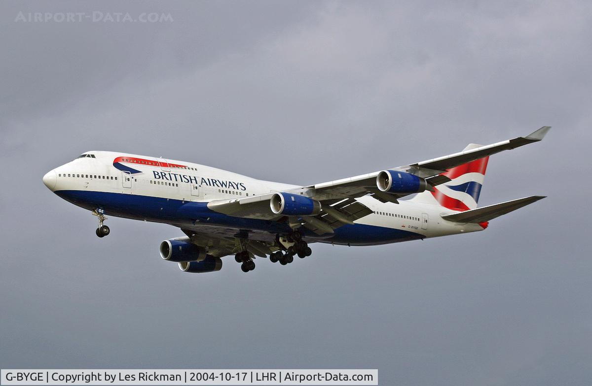 G-BYGE, 1999 Boeing 747-436 C/N 28858, Boeing 747 436