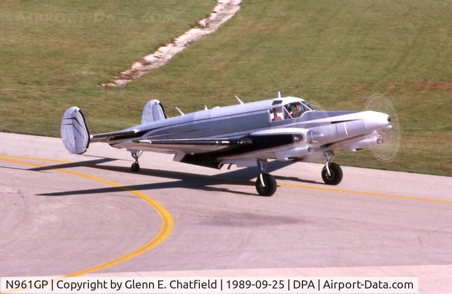 N961GP, 1961 Beech-Hamilton G18S Westwind III C/N BA-559, Twin Beech with a nose job, taxing by the control tower