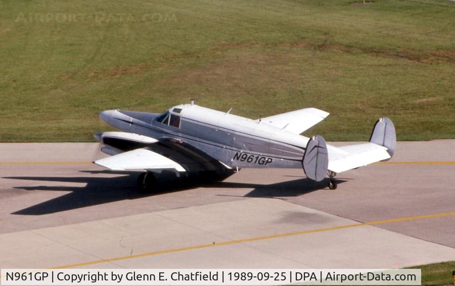 N961GP, 1961 Beech-Hamilton G18S Westwind III C/N BA-559, Beech 18 with a nose job taxiing by the control tower