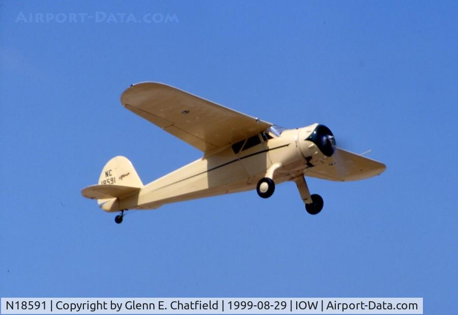 N18591, 1937 Cessna C-37 Airmaster C/N 376, In flight during a breakfast fly in