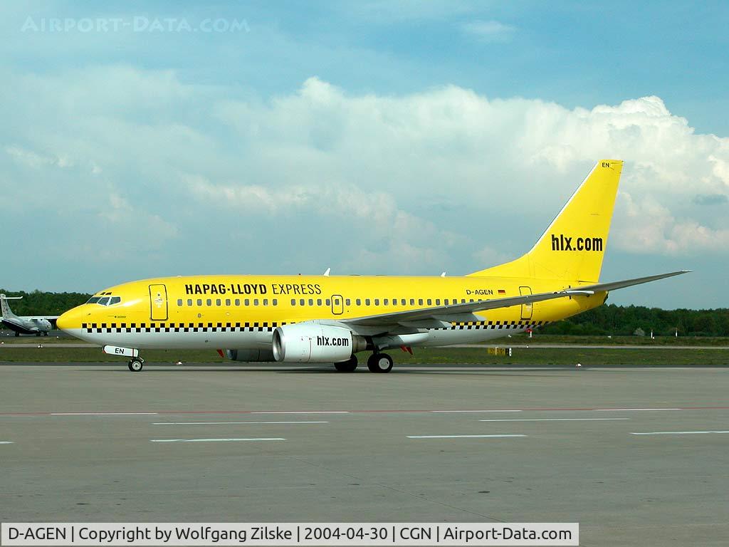 D-AGEN, 1998 Boeing 737-75B C/N 28100, Based at CGN