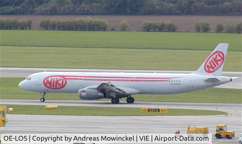OE-LOS, 2001 Airbus A321-231 C/N 1487, 'Niki' operates A321 for charter work from VIE