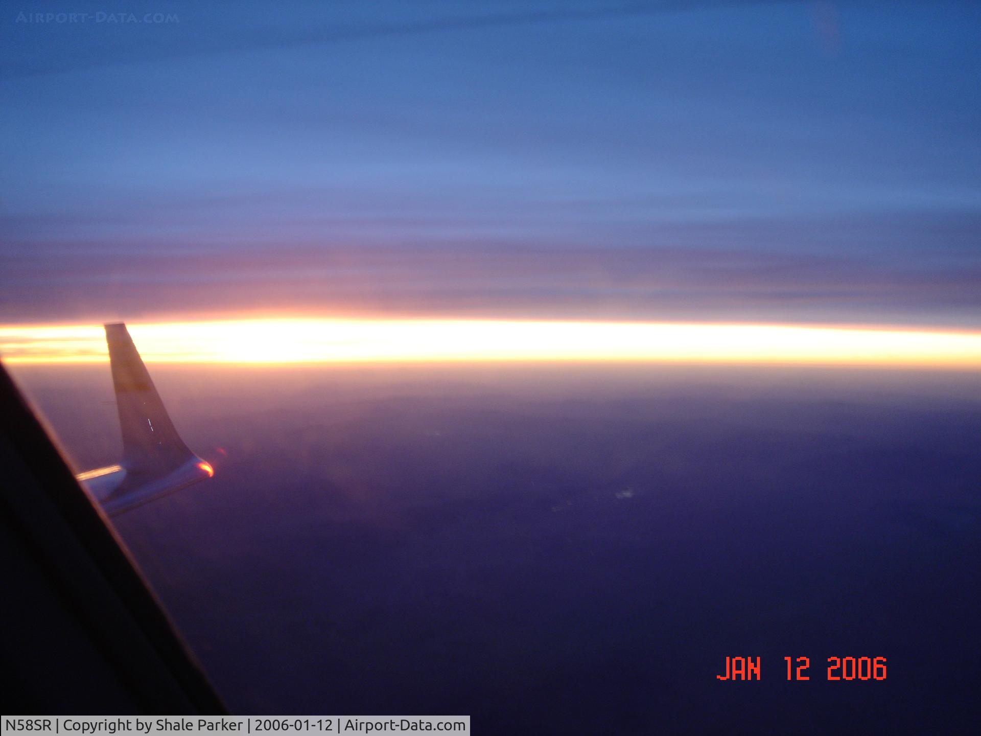 N58SR, Gates Learjet 55 C/N 55-058, Early AM over PSP