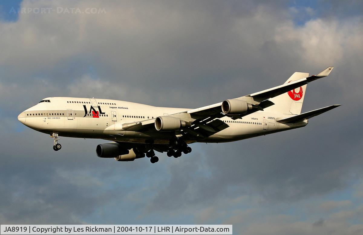 JA8919, 1999 Boeing 747-446 C/N 27100, Boeing 747 446