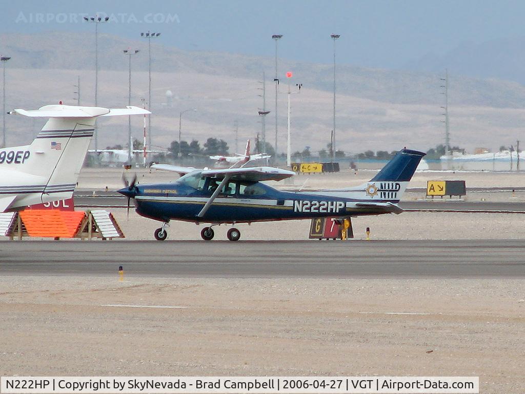 N222HP, 1982 Cessna R182 Skylane RG C/N R18201881, State of Nevada - Highway Patrol / 1982 Cessna R182 / This guy cut line in the holding area and left in a hurry! It's the 'Skyway Patrol'...!