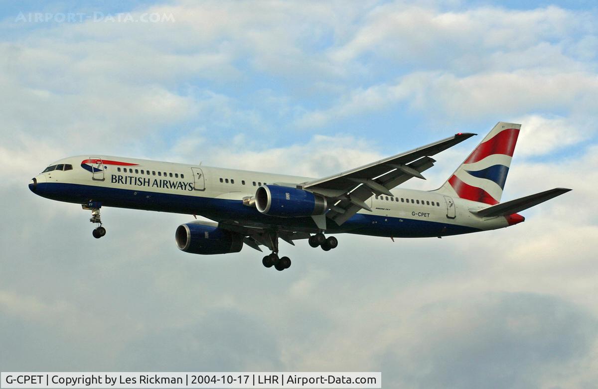 G-CPET, 1998 Boeing 757-236 C/N 29115, Boeing 757 236