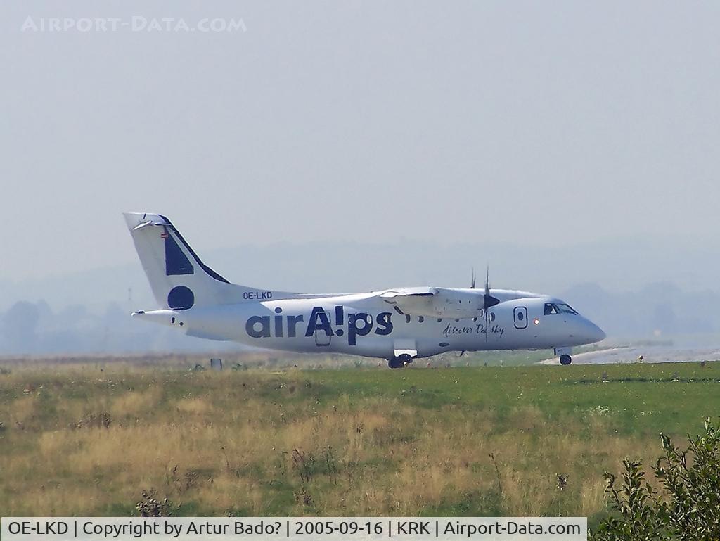 OE-LKD, 1996 Dornier 328-100 C/N 3072, Air Alps - holding point rwy 25
