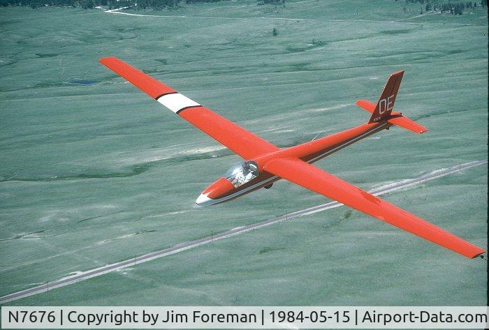 N7676, 1971 Schweizer SGS 1-34 C/N 54, Over Black Forest Gliderport, CO