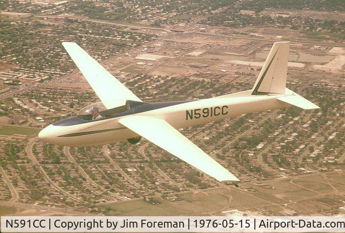 N591CC, 1966 Schweizer SGS 2-32 C/N 34, Over Amarillo, Texas