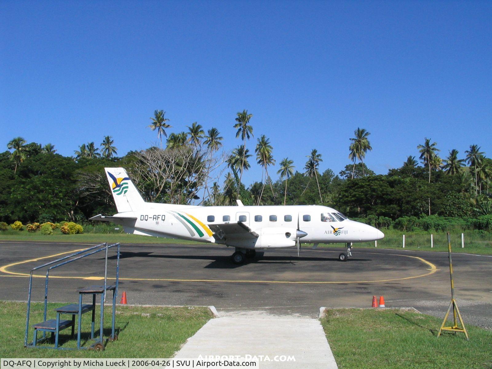 DQ-AFQ, 1992 Embraer EMB-110P1 Bandeirante C/N 110328, Arriving in Savusavu, Fiji