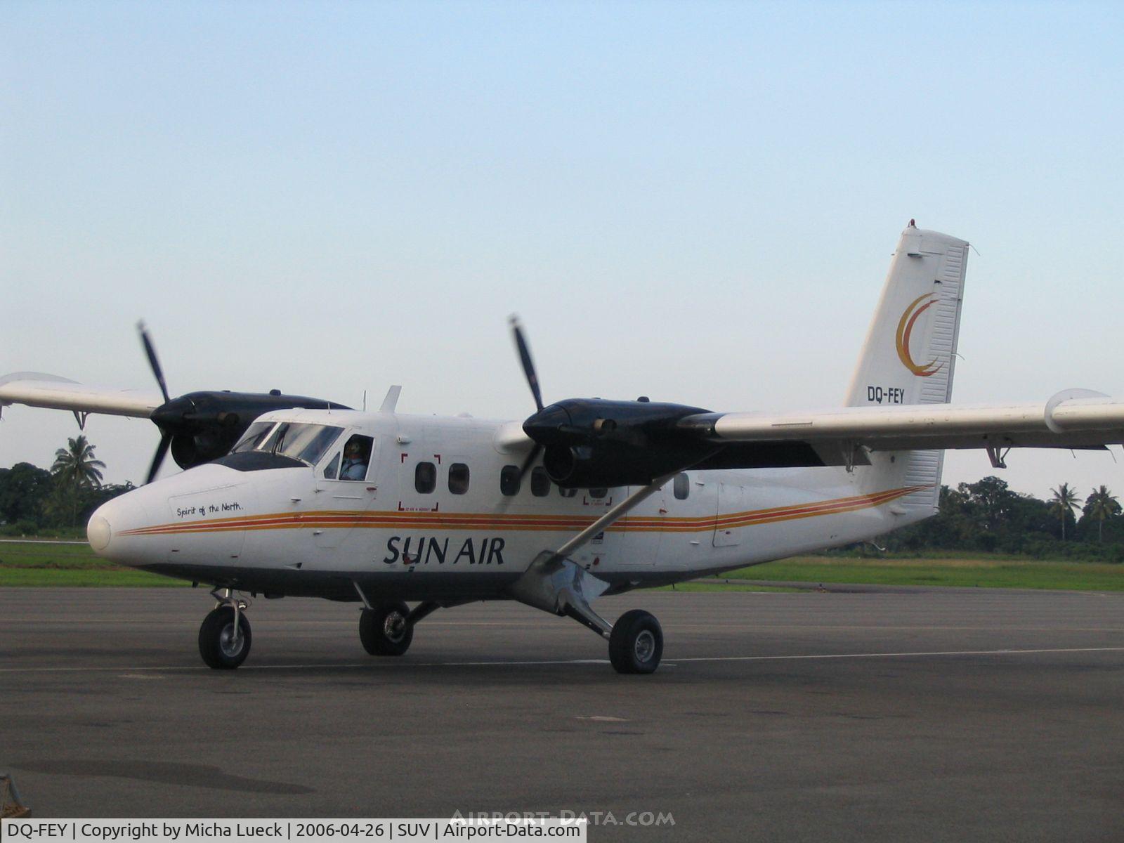 DQ-FEY, 1968 De Havilland Canada DHC-6-100 Twin Otter C/N 87, Twin Otter DQ-FEY arriving at Suva