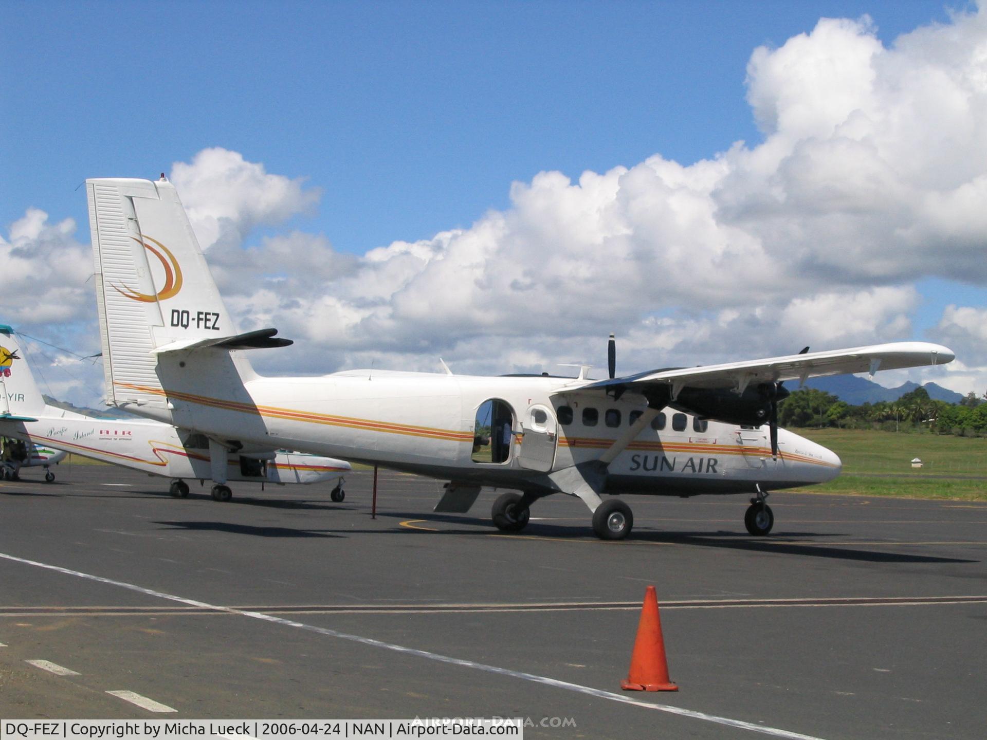 DQ-FEZ, 1966 De Havilland Canada DHC-6-100 Twin Otter C/N 009, Sun Air's Twin Otter DQ-FEZ at Nadi, Fiji