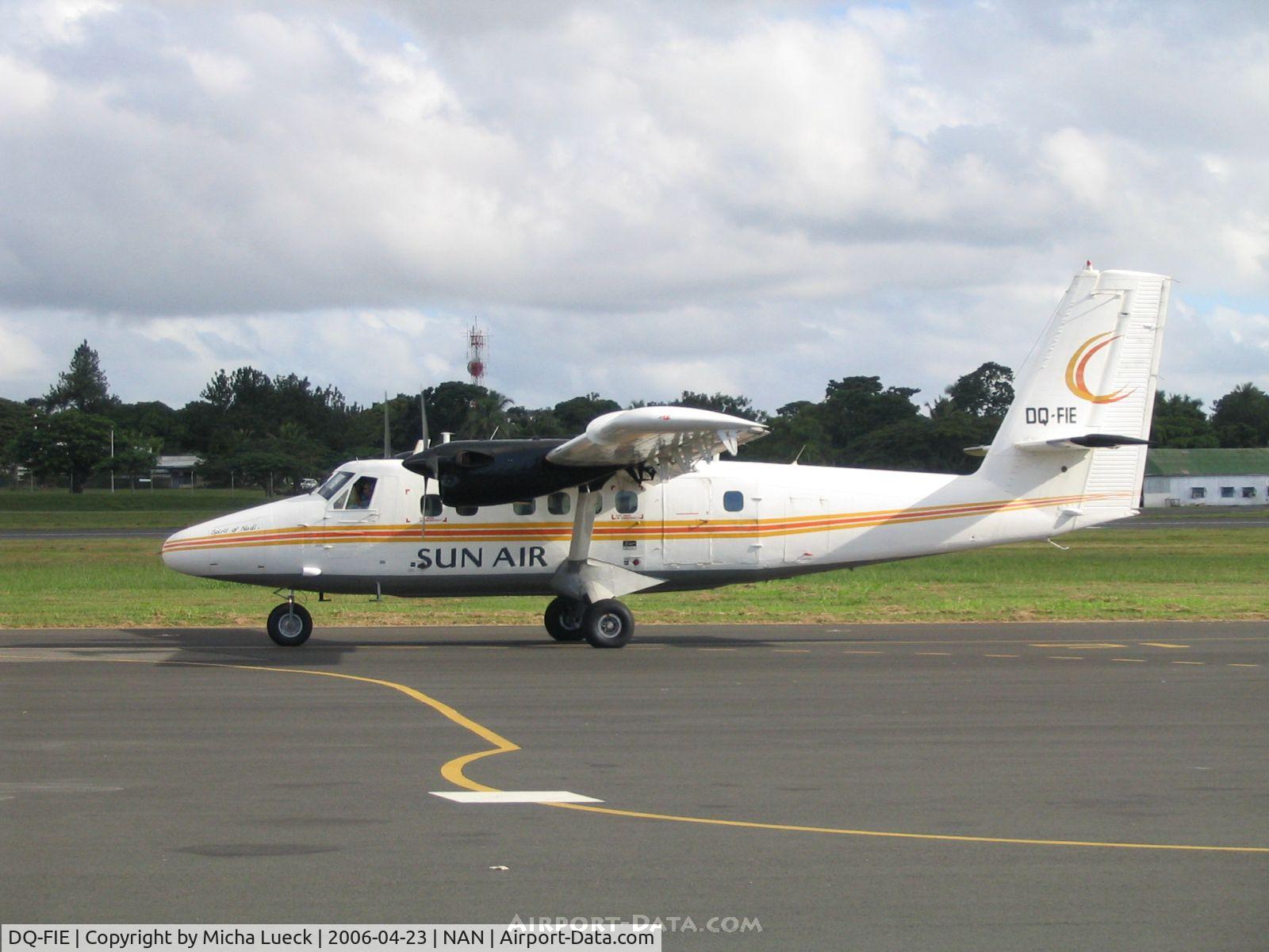 DQ-FIE, 1992 De Havilland Canada DHC-6-300 Twin Otter C/N 660, Twin Otter DQ-FIE of Sun Air taxiing to the runway at Nadi