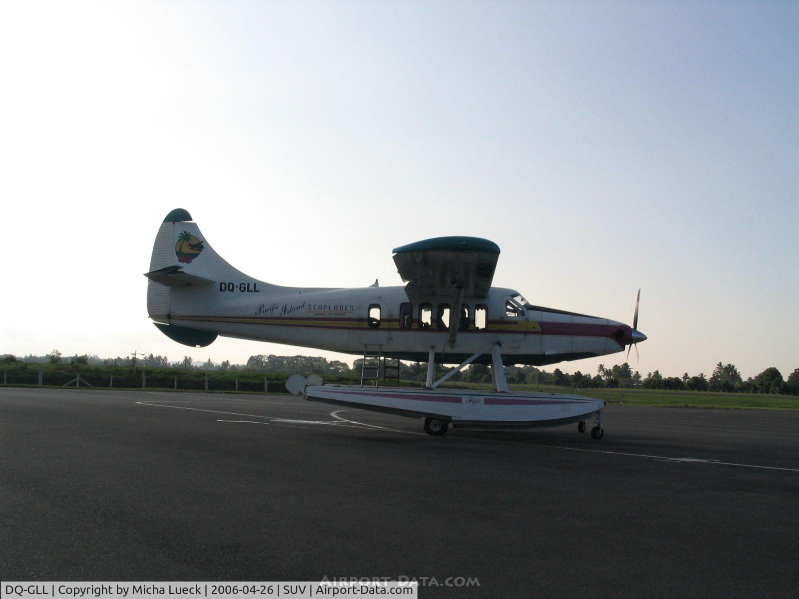 DQ-GLL, De Havilland Canada DHC-3T Vazar Turbine Otter Otter C/N 288, DHC 3 Otter of Pacific Islands Seaplanes arriving at sunset
