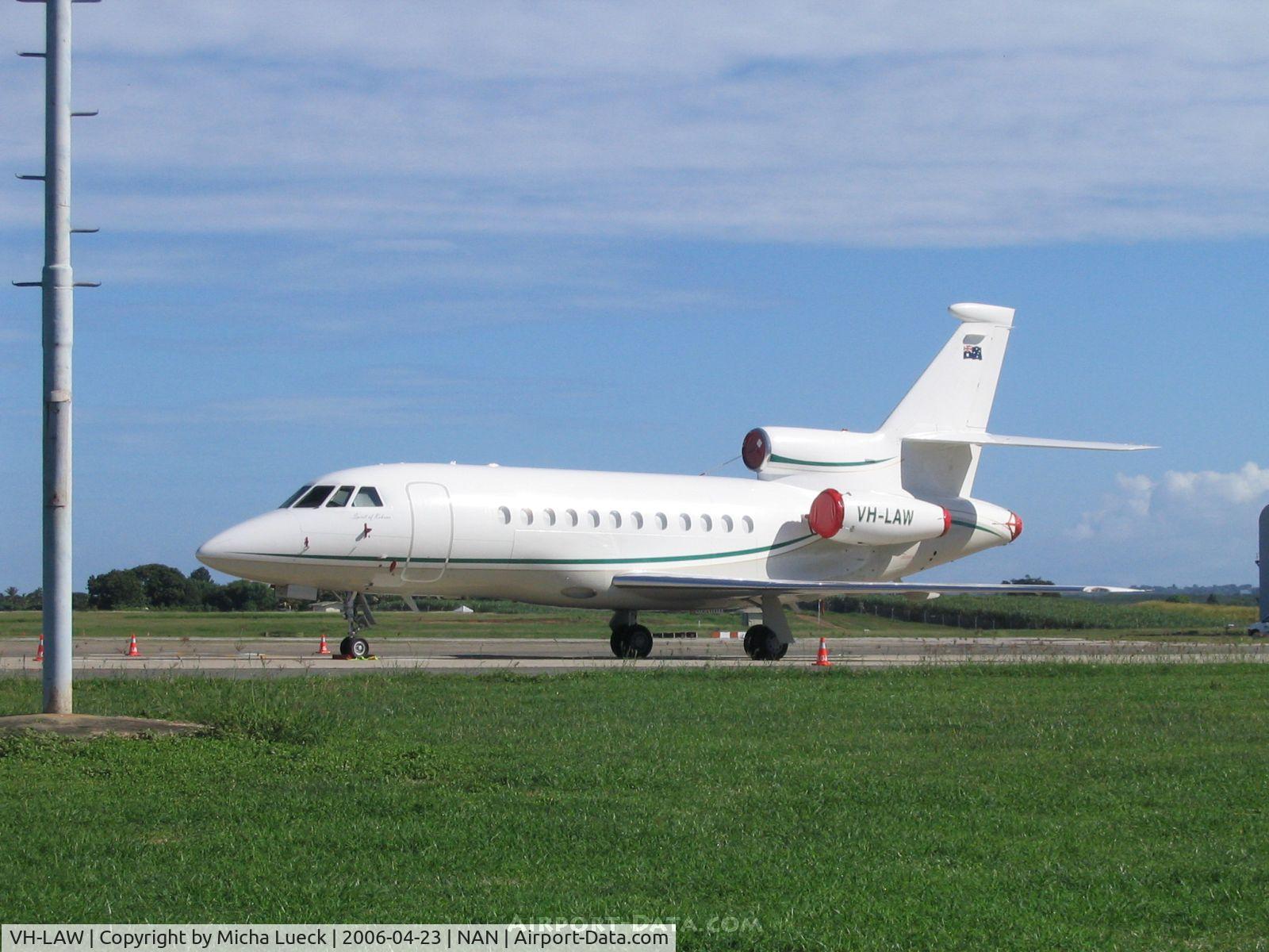 VH-LAW, 2001 Dassault Falcon 900 C/N 192, Parked at Nadi International, Fiji