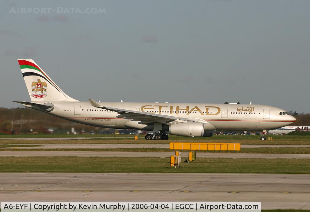 A6-EYF, 2006 Airbus A330-243 C/N 717, Etihads fine looking A.330 departing 06L.
