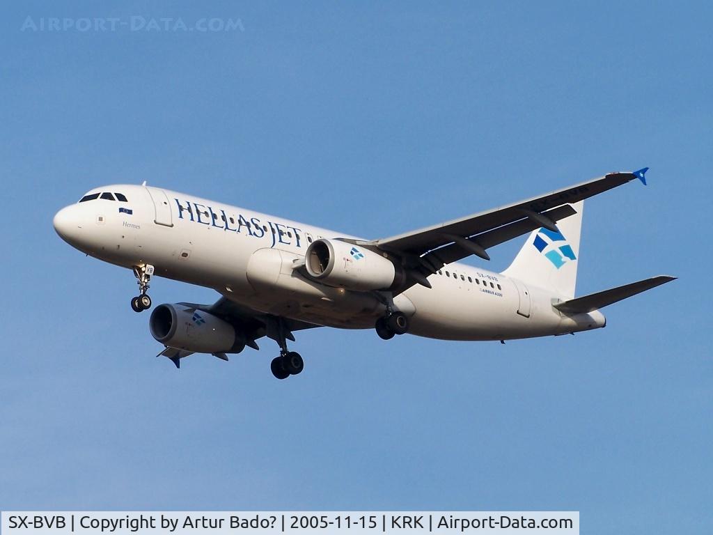 SX-BVB, Airbus A320-232 C/N 1992, HELLAS JET - Airbus A320 landing on rwy 25