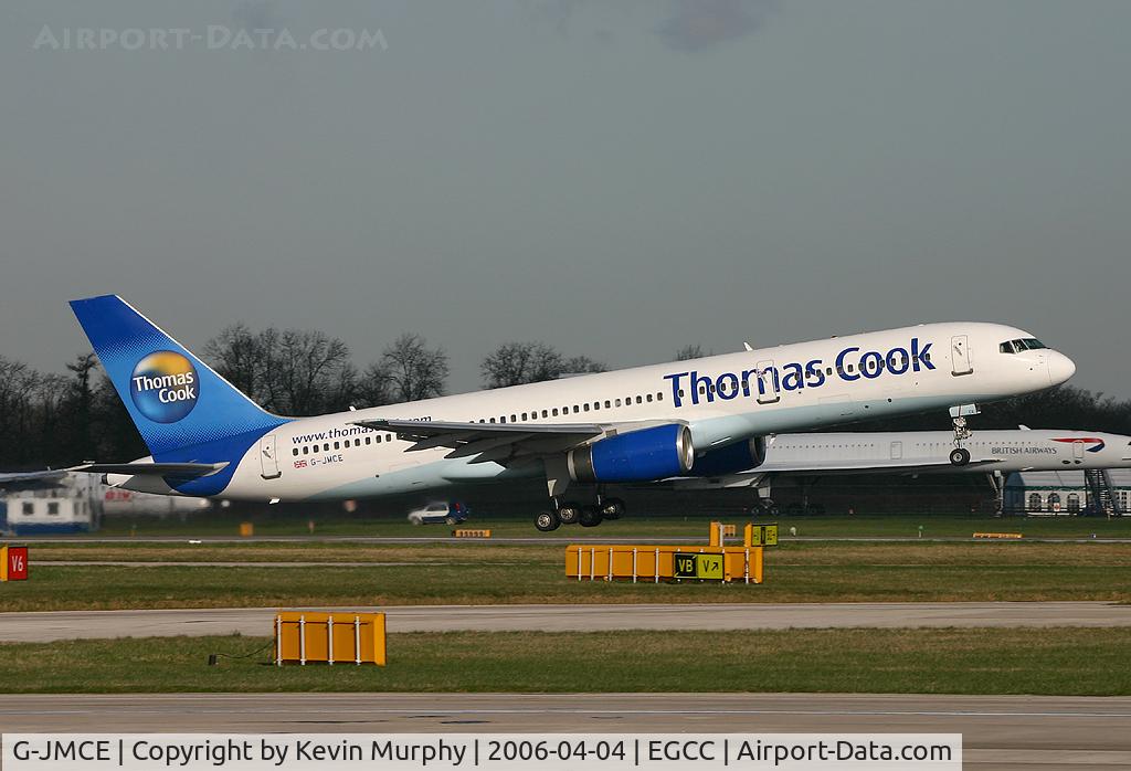 G-JMCE, 2000 Boeing 757-25F C/N 30758, Take off roll from 06L for Thomas Cooks B.757.