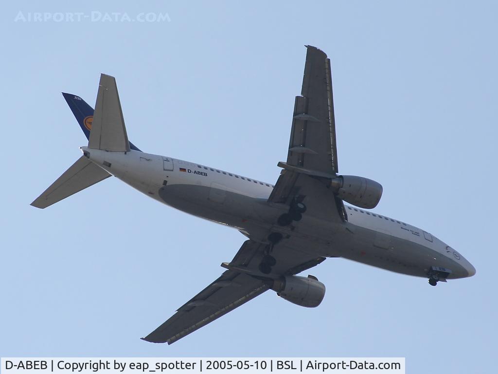 D-ABEB, 1991 Boeing 737-330 C/N 25148, on short-final for runway 34