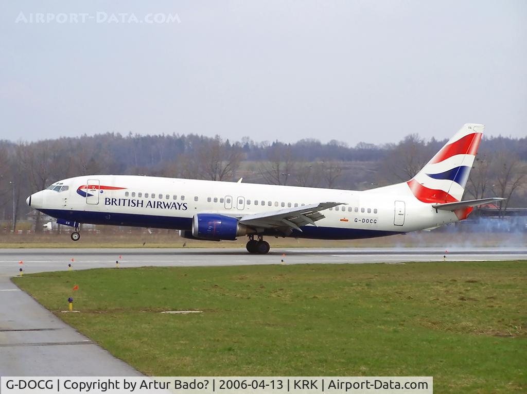 G-DOCG, 1991 Boeing 737-436 C/N 25408, British Airways - landing on rwy 25