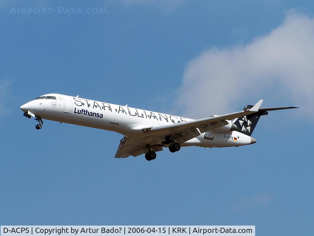D-ACPS, 2003 Canadair CRJ-700 (CL-600-2C10) Regional Jet C/N 10100, Lufthansa - landing on rwy 25
